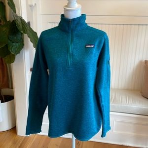 Patagonia Better Sweater 1/4 Fleece Pullover. “Dark Borealis Green”. Cl